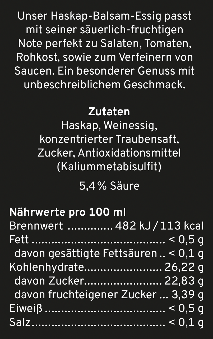 Haskap-Balsam-Essig 0,25l